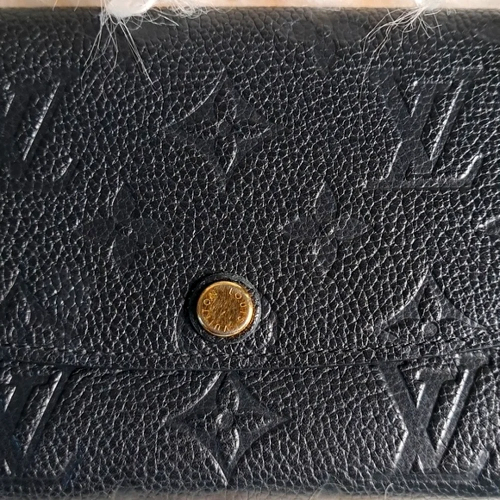 Louis Vuitton Black Monogram Empreinte Emilie Wallet